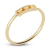 Thumbnail Image 2 of Juliette Maison Natural Citrine Baguette Bar Ring 10K Yellow Gold