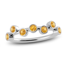 Juliette Maison Natural Citrine Ring 10K White Gold