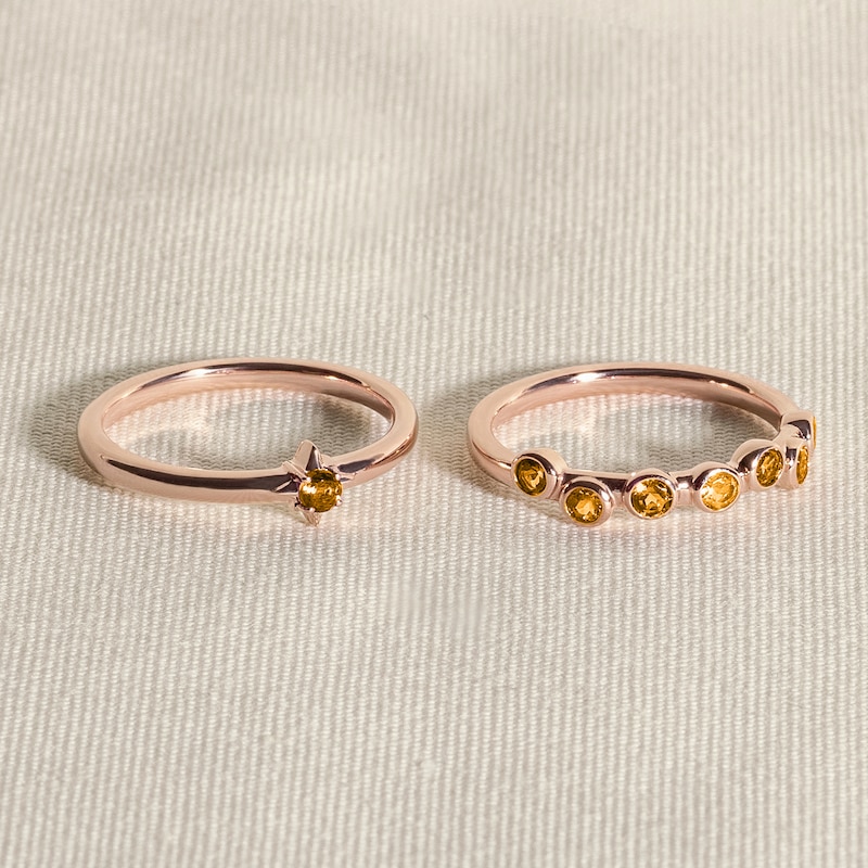 Main Image 4 of Juliette Maison Natural Citrine Ring 10K White Gold