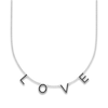 Thumbnail Image 1 of Juliette Maison Black Diamond Station Name Necklace 1-1/8 ct tw Round 10K White Gold
