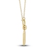 Thumbnail Image 3 of Shy Creation Diamond Tag Necklace 1/10 ct tw Round 14K Yellow Gold 18" SC55024167