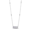 Thumbnail Image 2 of Diamond Bar Necklace 1 ct tw Baguette/Round 14K White Gold 18"