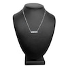 Thumbnail Image 4 of Diamond Bar Necklace 1 ct tw Baguette/Round 14K White Gold 18"