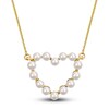 Thumbnail Image 1 of Freshwater Cultured Pearl Heart Necklace 14K Yellow Gold 17"