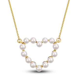 8-9 mm White Cultured Freshwater Pearl and 14k Yellow Gold Beads 18  Necklace - Sam's Club