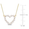 Thumbnail Image 2 of Freshwater Cultured Pearl Heart Necklace 14K Yellow Gold 17"