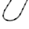 Thumbnail Image 2 of 1933 by Esquire Men's Natural Hematite & Natural Onyx Necklace Sterling Silver 28"