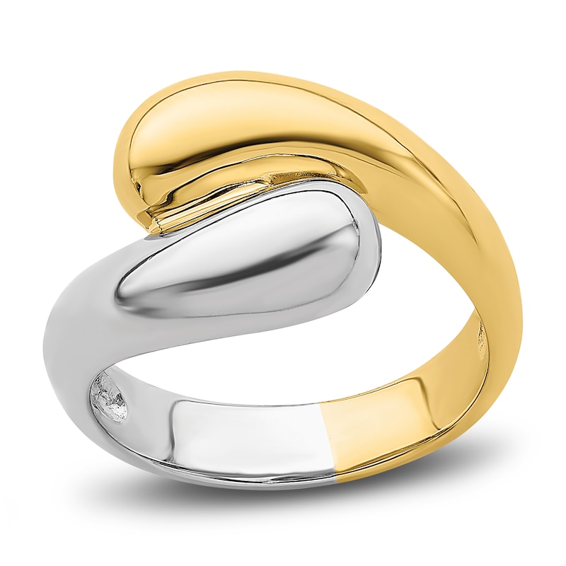 Main Image 1 of High-Polish Bypass Ring 14K Two-Tone Gold