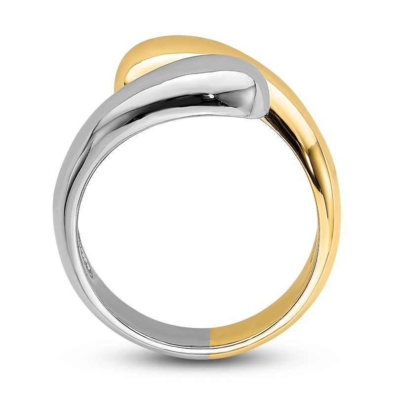 Main Image 2 of High-Polish Bypass Ring 14K Two-Tone Gold