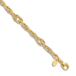 High-Polish Link Bracelet 14K Yellow Gold 7.5"