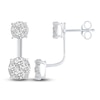 Thumbnail Image 3 of Diamond Front/Back Earrings 1-1/2 ct tw Round 14K White Gold