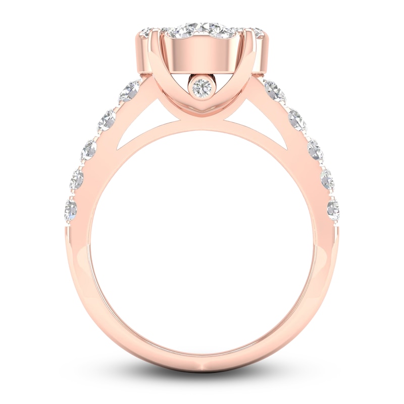 Main Image 4 of Diamond Engagement Ring 2 ct tw Round 14K Rose Gold