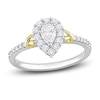 Thumbnail Image 1 of Y-Knot Diamond Ring 3/4 ct tw Pear/Round 14K Two-Tone Gold