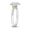 Thumbnail Image 2 of Y-Knot Diamond Ring 3/4 ct tw Pear/Round 14K Two-Tone Gold