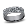 Thumbnail Image 1 of Men's Lion's Mane Wedding Band Tantalum/14K White Gold 7.5mm