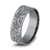 Thumbnail Image 1 of Men's Lion's Mane Wedding Band Tantalum/14K White Gold 7.5mm