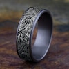 Thumbnail Image 4 of Men's Lion's Mane Wedding Band Tantalum/14K White Gold 7.5mm