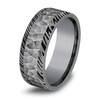 Thumbnail Image 2 of Hammered Woodgrain Wedding Band Tantalum 8.0mm