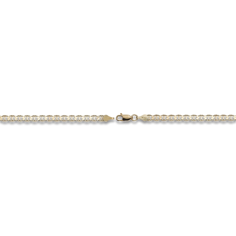 LUSSO by Italia D'Oro Men's Diamond-Cut Valentino Chain Necklace 14K Yellow Gold 24"