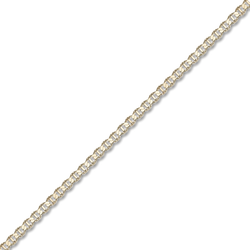 LUSSO by Italia D'Oro Men's Diamond-Cut Valentino Chain Necklace 14K Yellow Gold 24"