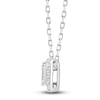 Thumbnail Image 2 of Diamond Pendant Necklace 1/2 ct tw Pear/Emerald/Round 14K White Gold 18"