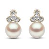 Thumbnail Image 1 of Yoko London Freshwater Cultured Pearl Earrings 1/6 ct tw Diamonds 18K Yellow Gold