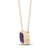 Thumbnail Image 2 of Natural Amethyst Necklace 1/20 ct tw Round 14K Yellow Gold 18"