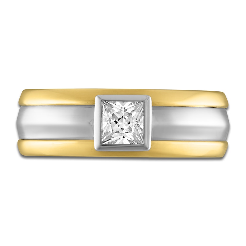 Princess-Cut Diamond Solitaire Ring 1/2 ct tw 14K Two-Tone Gold 7.2mm