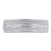 Thumbnail Image 3 of Men's Tribal Milgrain Wedding Band 14K White Gold 6mm