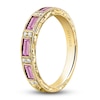 Thumbnail Image 2 of Kirk Kara Natural Sapphire & Diamond Wedding Band 1/20 ct tw 14K Yellow Gold