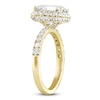 Thumbnail Image 2 of Lab-Grown Emerald & Round Diamond Engagement Ring 4 ct tw 14K Yellow Gold