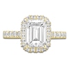 Thumbnail Image 3 of Lab-Grown Emerald & Round Diamond Engagement Ring 4 ct tw 14K Yellow Gold