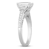 Thumbnail Image 2 of Lab-Grown Diamond Emerald-Cut & Trapezoid-Cut Three-Stone Engagement Ring 3 ct tw 14K White Gold