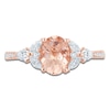 Thumbnail Image 3 of Brilliant Moments Oval-Cut Natural Morganite & Diamond Engagement Ring 1/2 ct tw 14K Rose Gold