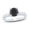 Thumbnail Image 0 of Brilliant Moments Round-Cut Black & White Diamond Engagement Ring 2-3/8 ct tw 14K White Gold