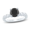 Thumbnail Image 1 of Brilliant Moments Round-Cut Black & White Diamond Engagement Ring 2-3/8 ct tw 14K White Gold