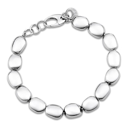 Italia D'Argento Hollow Boule-Shaped Bead Bracelet Sterling Silver 7.25"
