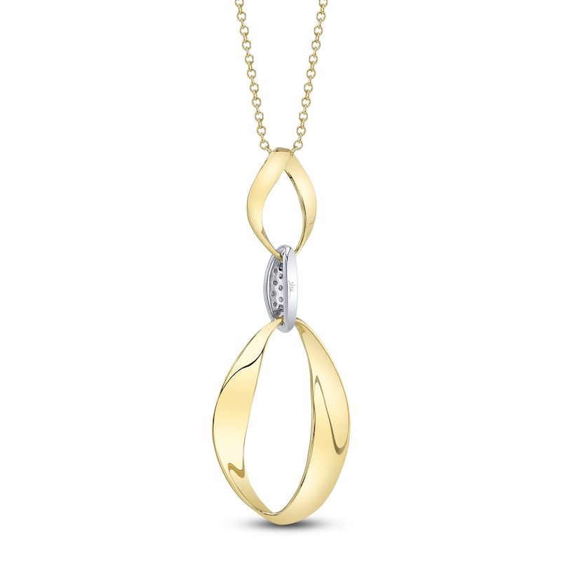 Main Image 3 of Shy Creation Diamond Mobius Necklace 1/15 ct tw 14K Yellow Gold 18" SC22008996
