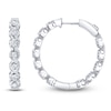 Thumbnail Image 1 of Shy Creation Diamond Inside-Out Hoop Earrings 1/2 ct tw 14K White Gold SC55024610D1.00