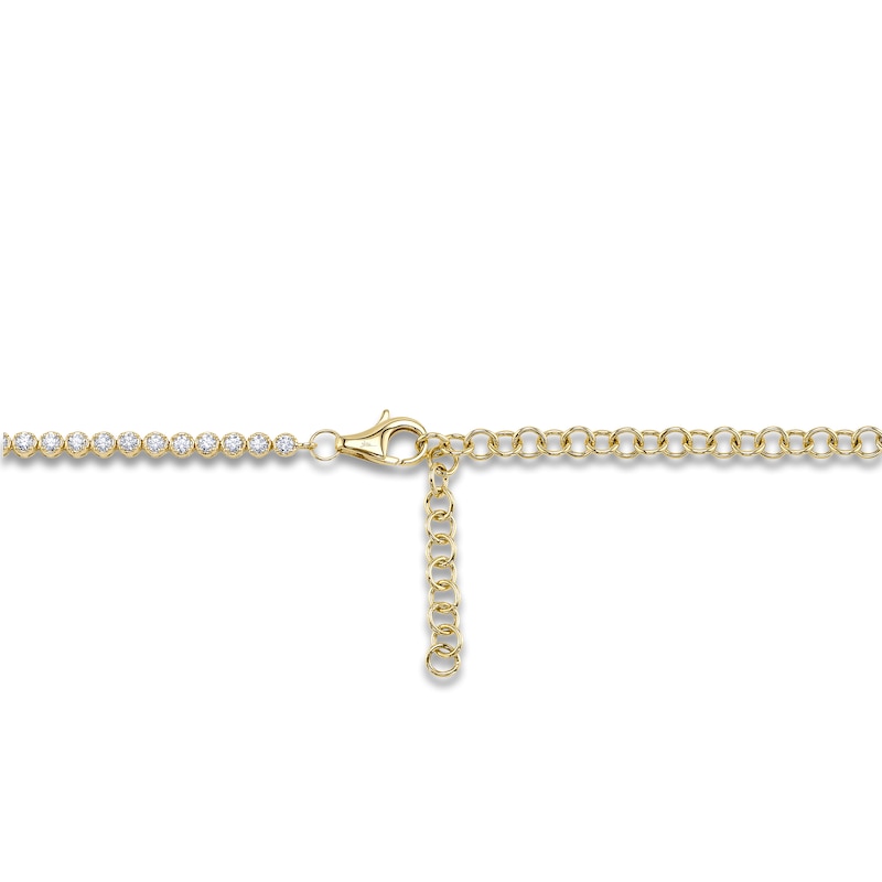 Main Image 2 of Shy Creation Diamond Riviera Necklace 4-1/2 ct tw 14K Yellow Gold 18" SC55022935