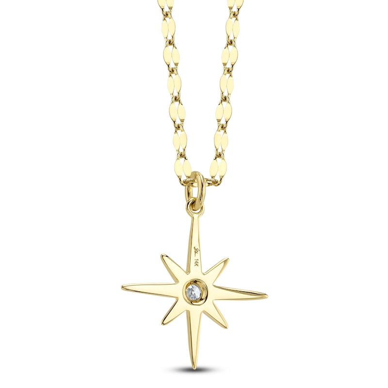 Main Image 2 of Shy Creation Diamond North Star Necklace 1/15 ct tw 14K Yellow Gold 18" SC55026688