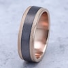 Thumbnail Image 4 of Men's Knurled Wedding Band 7mm 14K Rose Gold & Tantalum