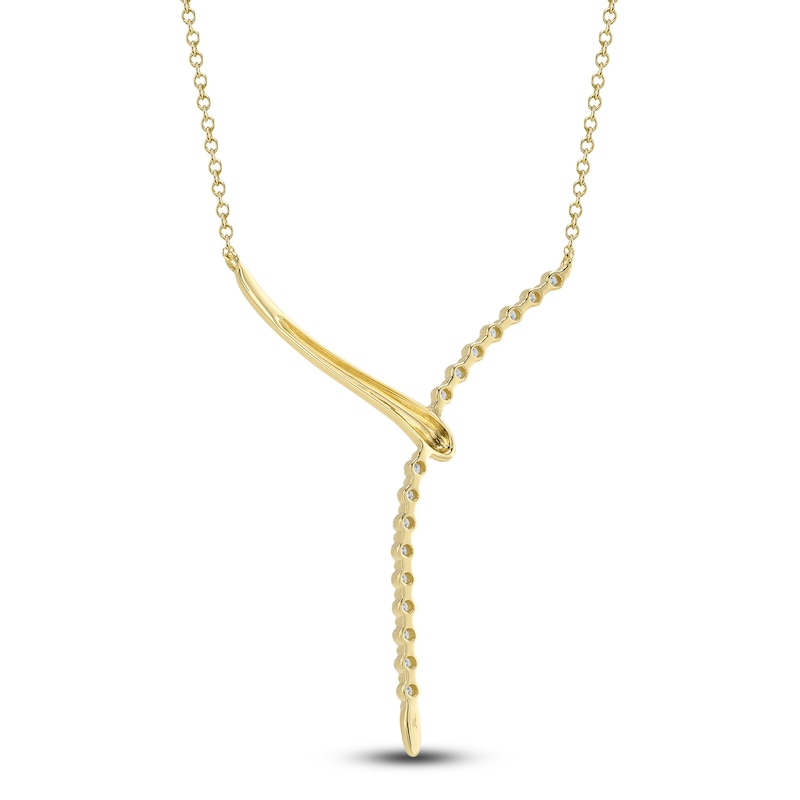 Main Image 3 of Shy Creation Diamond Lariat Necklace 1/3 ct tw 14K Yellow Gold 18" SC55026556