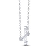 Thumbnail Image 2 of Shy Creation Diamond Sideways Cross Necklace 1/6 ct tw 14K White Gold 18" SC55020905V3