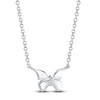 Thumbnail Image 3 of Shy Creation Diamond Butterfly Necklace 1/20 ct tw 14K White Gold 18" SC55024049V2