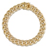 Thumbnail Image 1 of Semi-Solid Cuban Curb Chain Bracelet 11.3mm 14K Yellow Gold 8.5"