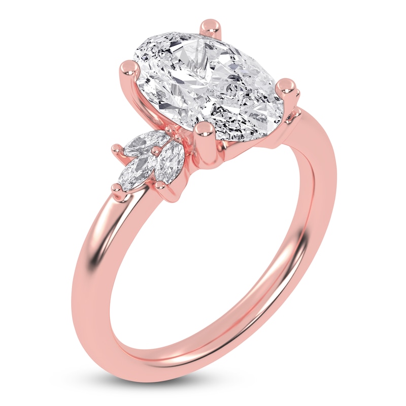 Main Image 2 of Oval-Cut Created By Jared Studio Lab-Grown Diamond Engagement Ring 3-1/6 ct tw 14K Rose Gold