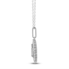 Thumbnail Image 3 of Diamond Zodiac Taurus Medallion Necklace 1/3 ct tw Sterling Silver 18"