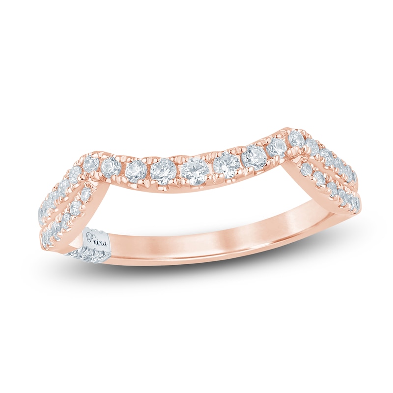 Main Image 1 of Pnina Tornai Diamond Split Shank Contour Wedding Band 1/3 ct tw 14K Rose Gold