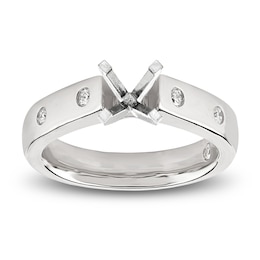 Storied Diamond Desert Sands of Eternity Engagement Ring Setting 1/8 ct tw 18K White Gold